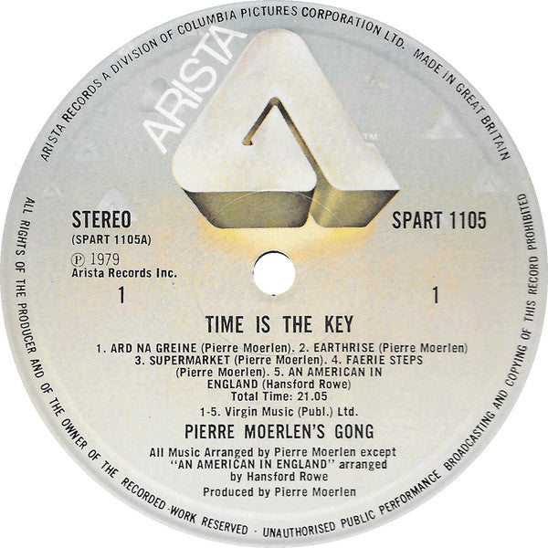 Pierre Moerlen's Gong : Time Is The Key (LP, Album)