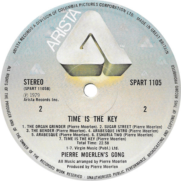 Pierre Moerlen's Gong : Time Is The Key (LP, Album)