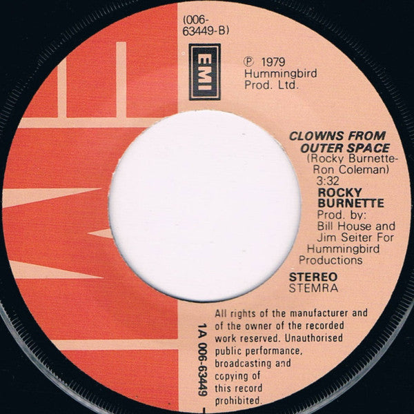 Rocky Burnette : Tired Of Toein' The Line (7", Single)