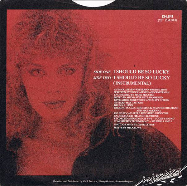 Kylie Minogue : I Should Be So Lucky (7", Single)