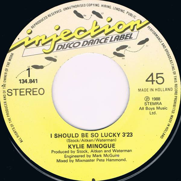 Kylie Minogue : I Should Be So Lucky (7", Single)