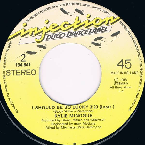 Kylie Minogue : I Should Be So Lucky (7", Single)