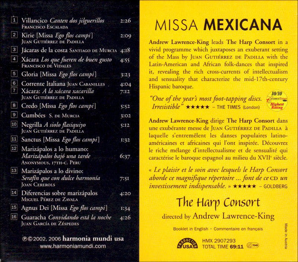 The Harp Consort Directed By Andrew Lawrence-King : Missa Mexicana (CD, Album, RE, + C)