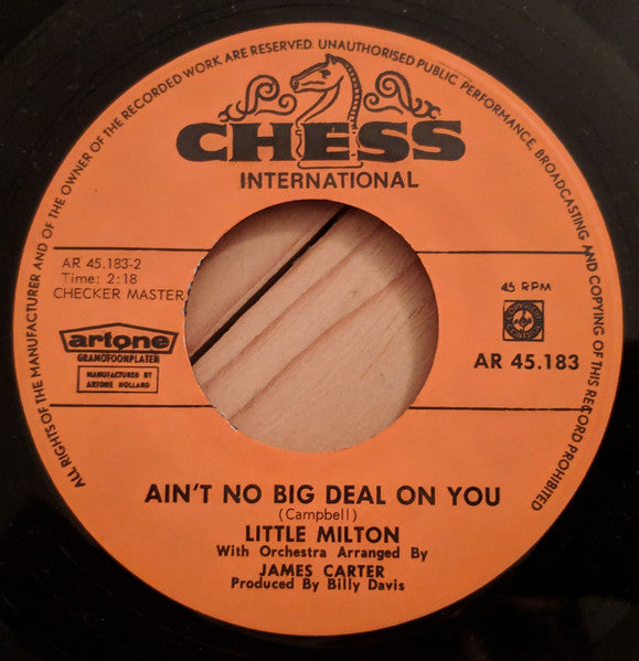 Little Milton : Who's Cheating Who / Ain't No Big Deal On You (7", Single)