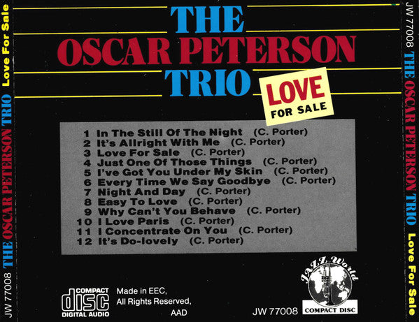The Oscar Peterson Trio : Love For Sale (CD, Comp)