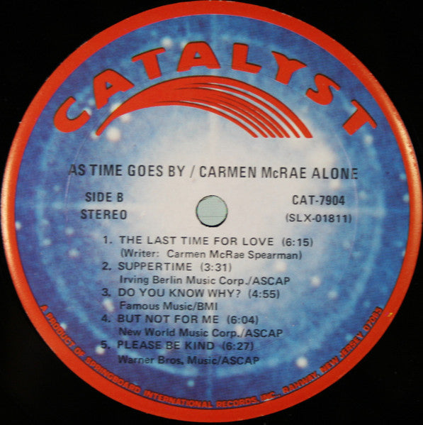 Carmen McRae : As Time Goes By / Carmen McRae Alone Live At The Dug (LP, Album)