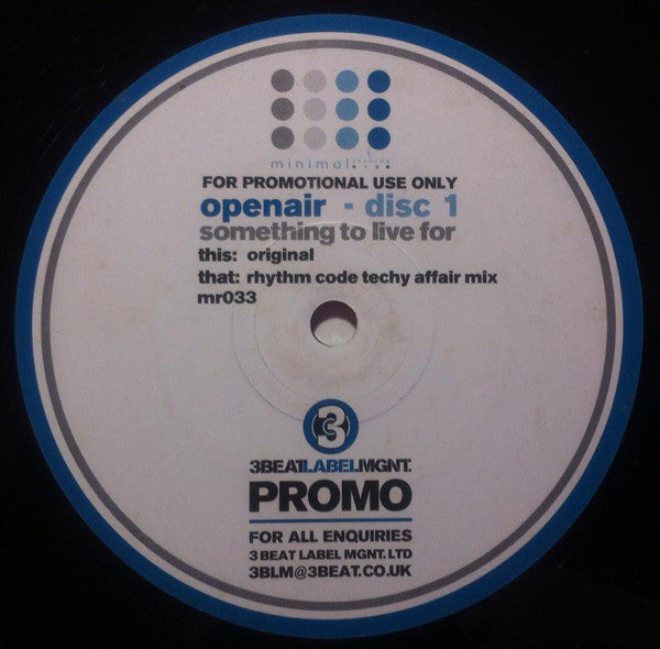 Openair : Something To Live For (12", Promo)