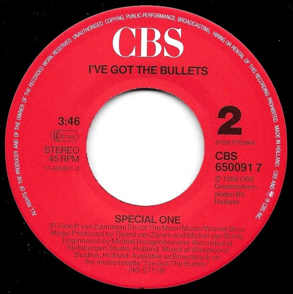 I've Got The Bullets : It Should Have Been Me (7", Single)
