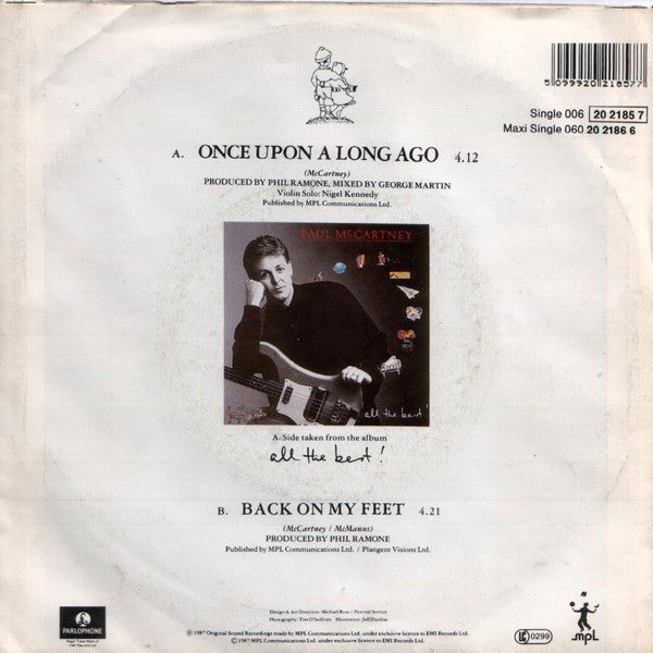 Paul McCartney : Once Upon A Long Ago (7", Single)
