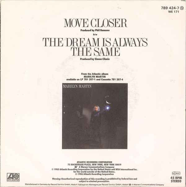 Marilyn Martin : Move Closer (7", Single)