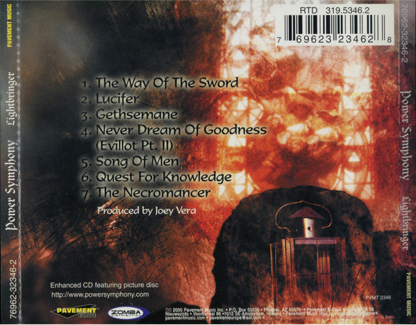 Power Symphony : Lightbringer (CD, Album, Enh)