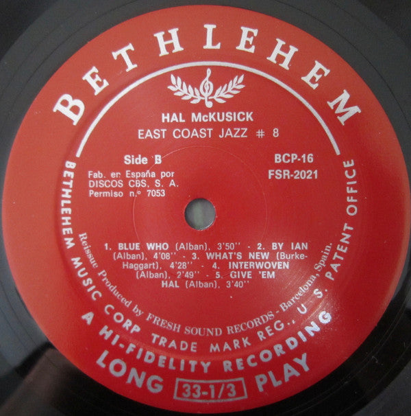 Hal McKusick Quartet : East Coast Jazz Series No. 8 (LP, Album, RE)