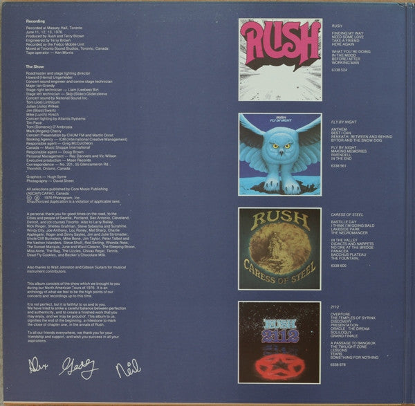 Rush : All The World's A Stage (2xLP, Album, Gat)