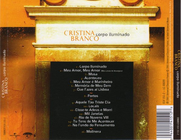 Cristina Branco : Corpo Iluminado (CD, Album)