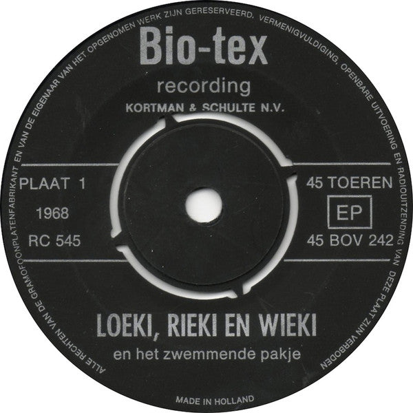 No Artist : Loeki, Rieki En Wieki - Plaat 1 (7", EP)