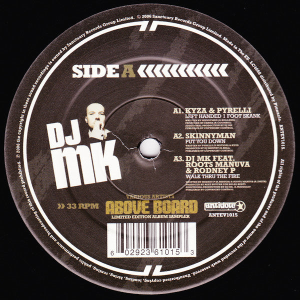 DJ MK : Above Board (Limited Edition Album Sampler) (12", Ltd, Smplr)