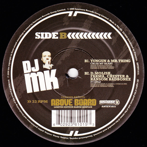 DJ MK : Above Board (Limited Edition Album Sampler) (12", Ltd, Smplr)