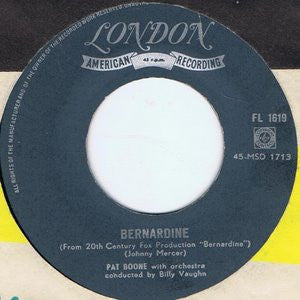 Pat Boone With Orchestra Conducted By Billy Vaughn* : Love Letters In The Sand / Bernardine (7", Single, Big)