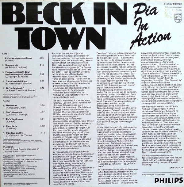 Pia Beck : Beck In Town - Pia In Action (LP, Album)