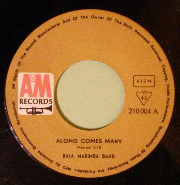 Baja Marimba Band : Along Comes Mary (7", Single, Mono)