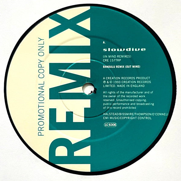 Slowdive : 5 EP (In Mind Remixes) (12", EP, Promo)