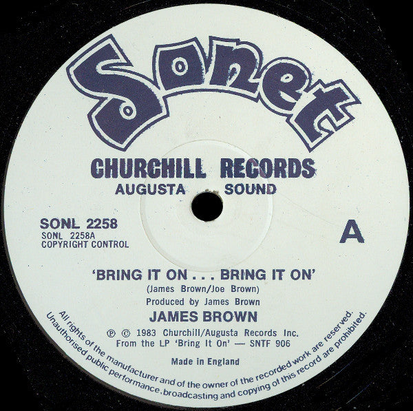 James Brown : Bring It On ... Bring It On (12")