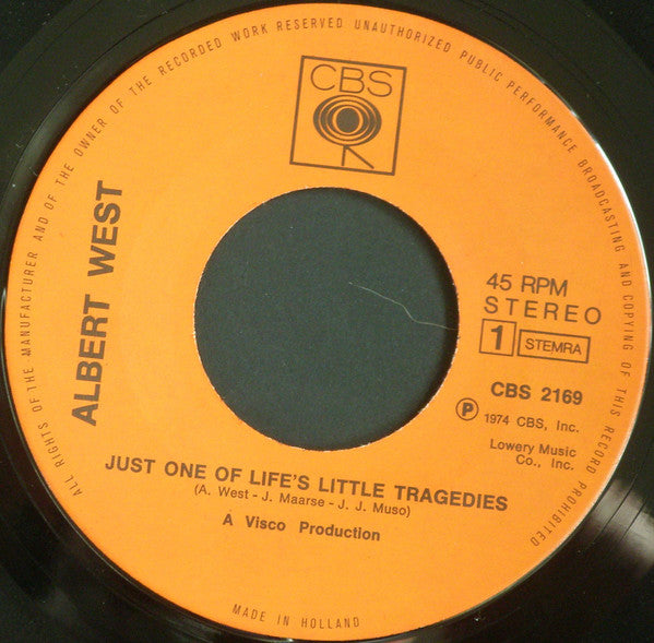 Albert West : Just One Of Life's Little Tragedies (7", Single)