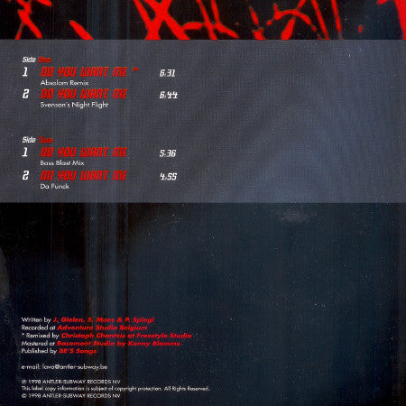 Lava Rouge : Do You Want Me (12")