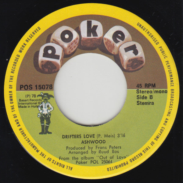 Ashwood : I Need You As A Friend / Drifter's Love (7")