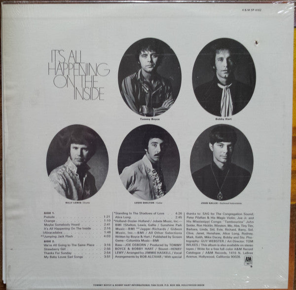 Tommy Boyce & Bobby Hart* : It's All Happening On The Inside (LP, Album, Mon)
