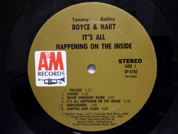 Tommy Boyce & Bobby Hart* : It's All Happening On The Inside (LP, Album, Mon)