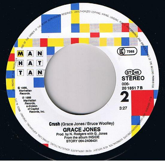 Grace Jones : Victor Should Have Been A Jazz Musician (7", Single)