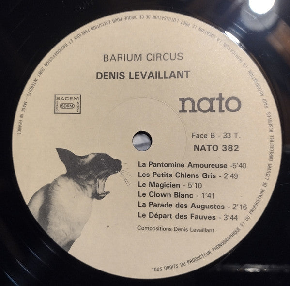 Denis Levaillant : Barium Circus (LP, Album)