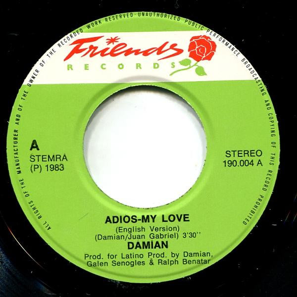 Damian (4) : Adios - My Love (7", Single)