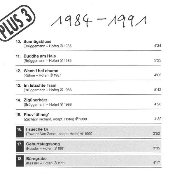 Polo Hofer & Die SchmetterBand : 15 Starke Songs Plus  3 (CD, Comp)