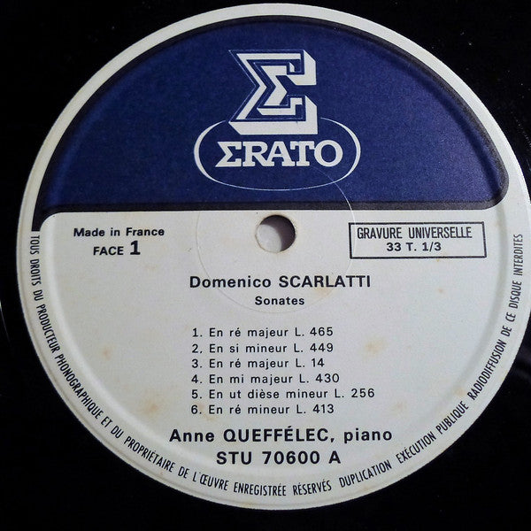 Anne Queffélec Interprète Domenico Scarlatti : Treize Sonates (LP, Album, Gat)
