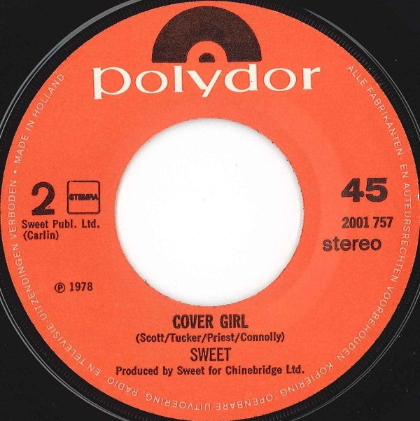 The Sweet : Love Is Like Oxygen (7", Single)