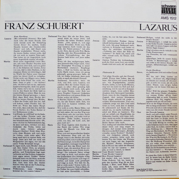 Franz Schubert : Lazarus (LP)