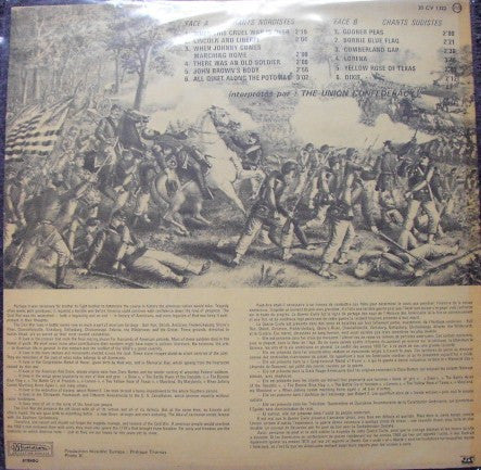 The Union Confederacy : Chants De La Guerre Civile Americaine (Guerre De Secession 1860-1865) (LP, Album)