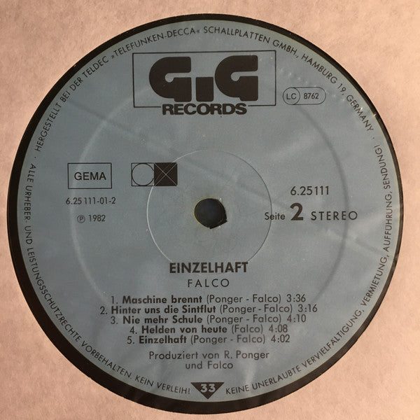 Falco : Einzelhaft (LP, Album)