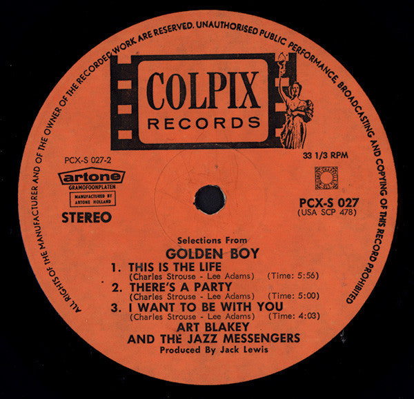 Art Blakey & The Jazz Messengers : Selections From "Golden Boy" (LP, Album)