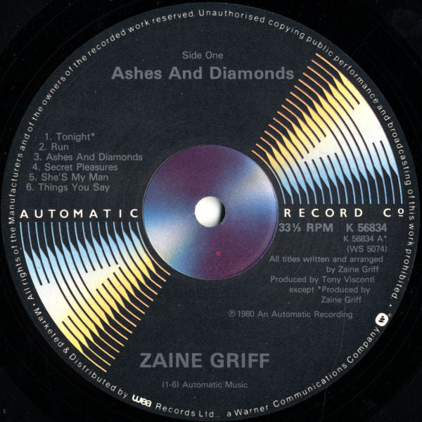 Zaine Griff : Ashes And Diamonds (LP)