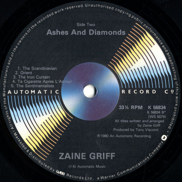 Zaine Griff : Ashes And Diamonds (LP)