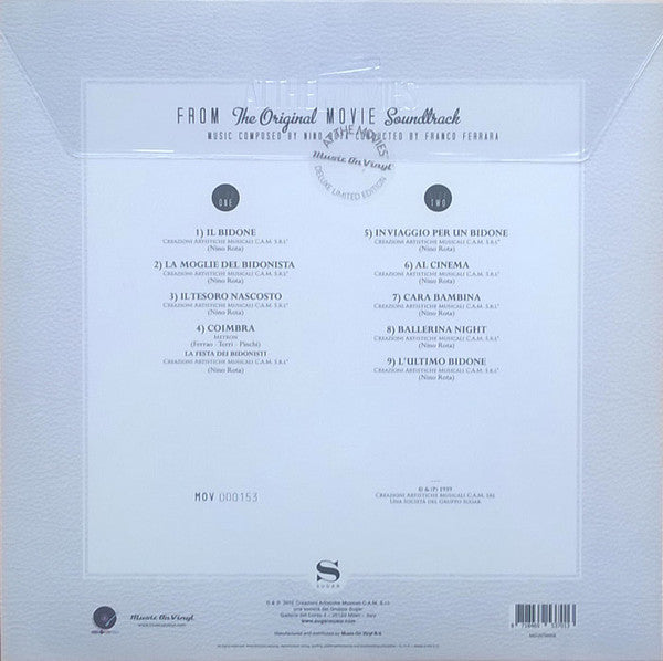 Nino Rota : Il Bidone (From The Original Movie Soundtrack) (LP, Album, Ltd, Num, Yel)