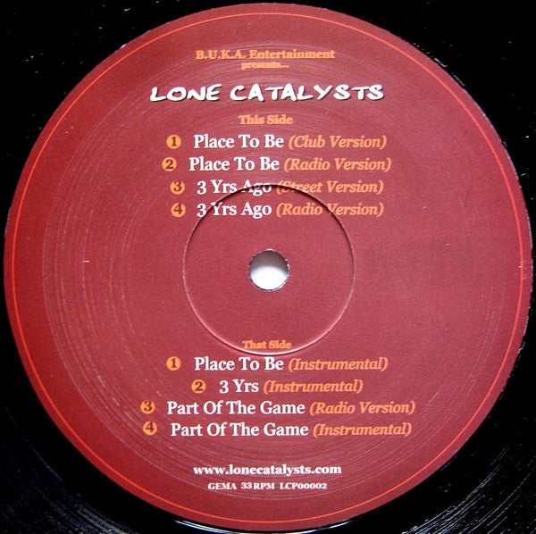 Lone Catalysts : Place To Be (12")