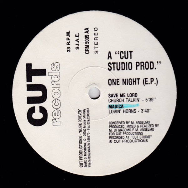 A "Cut Studio Prod."* : One Night (12", EP)