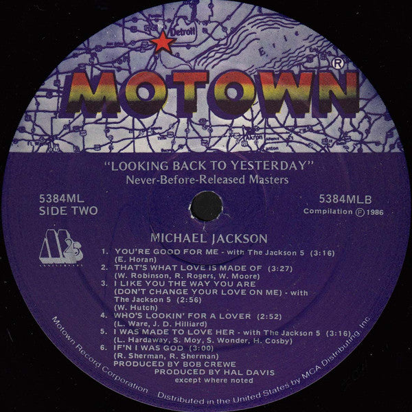 Michael Jackson : Looking Back To Yesterday (LP, Comp)