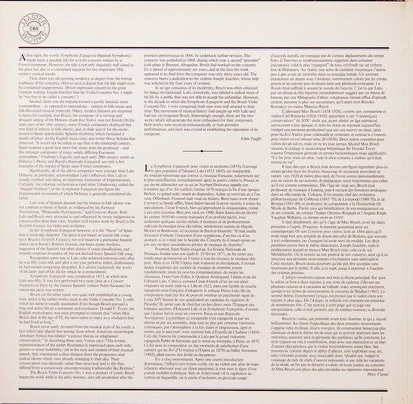 Pinchas Zukerman ∙ Zubin Mehta, Max Bruch / Édouard Lalo, Los Angeles Philharmonic Orchestra : Violin Concerto No. 1 / Symphonie Espagnole (LP, Album, Gat)