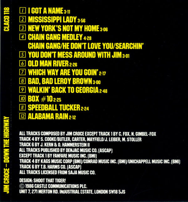Jim Croce : Down The Highway (CD, Comp)