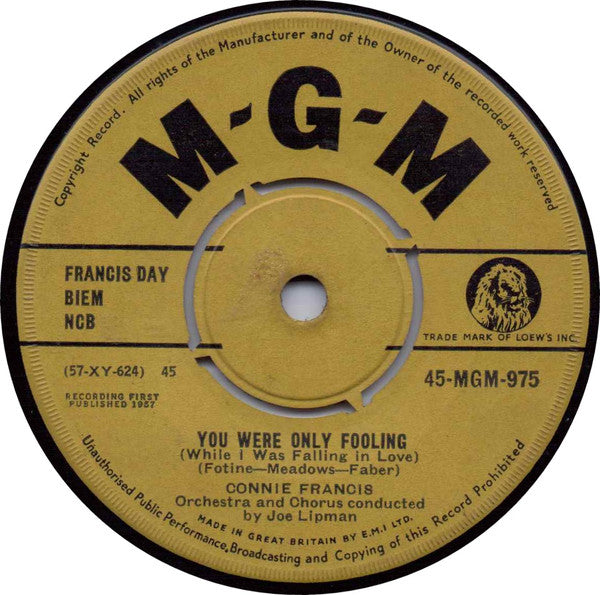 Connie Francis : Who's Sorry Now (7", Single)